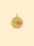 Crescent Starburst Charm (Interchangeable) – 18K Gold Plated Stainless Steel
