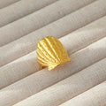 Shell Ring Stainless Steel 18K Gold Plated