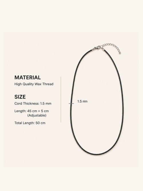 18K Gold Plated Wax Thread Cord Necklace