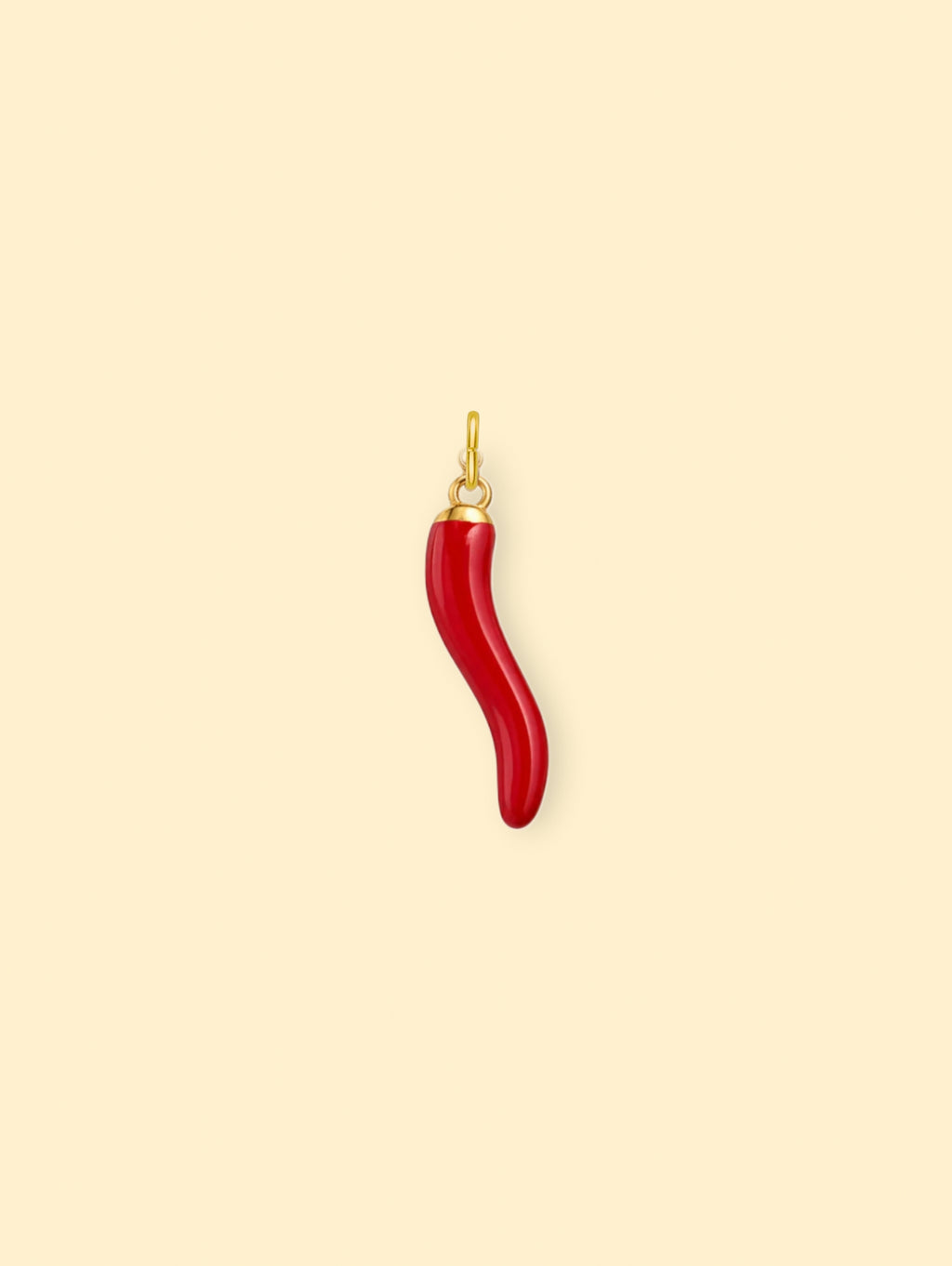 Red Chili Charm (Interchangeable) – 18K Gold Plated Stainless Steel