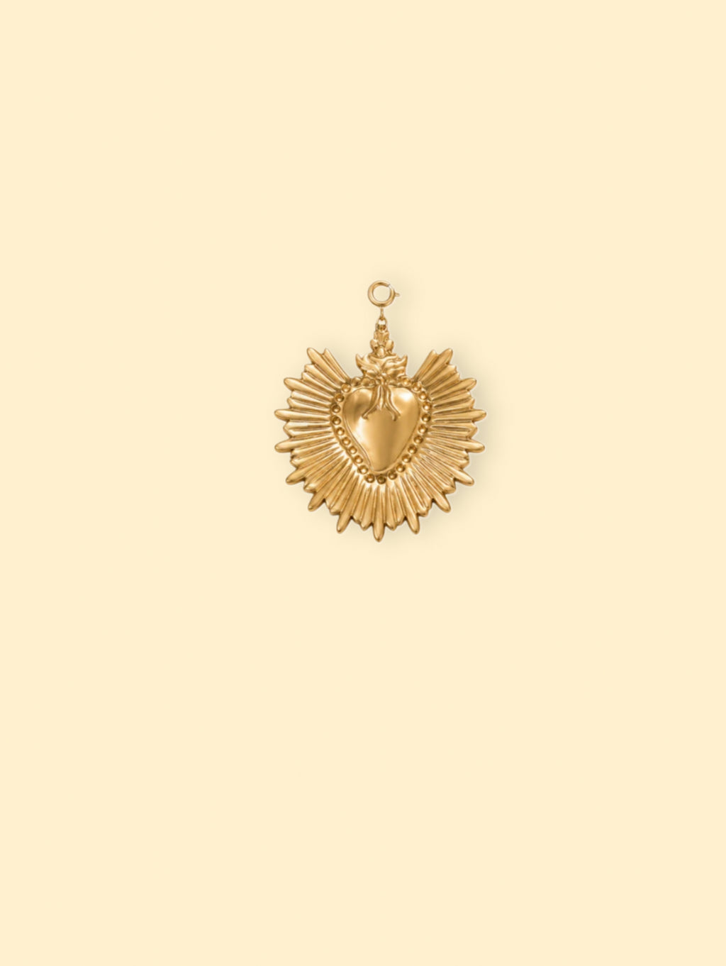 Sacred Heart Charm (Interchangeable) – 18K Gold Plated Stainless Steel