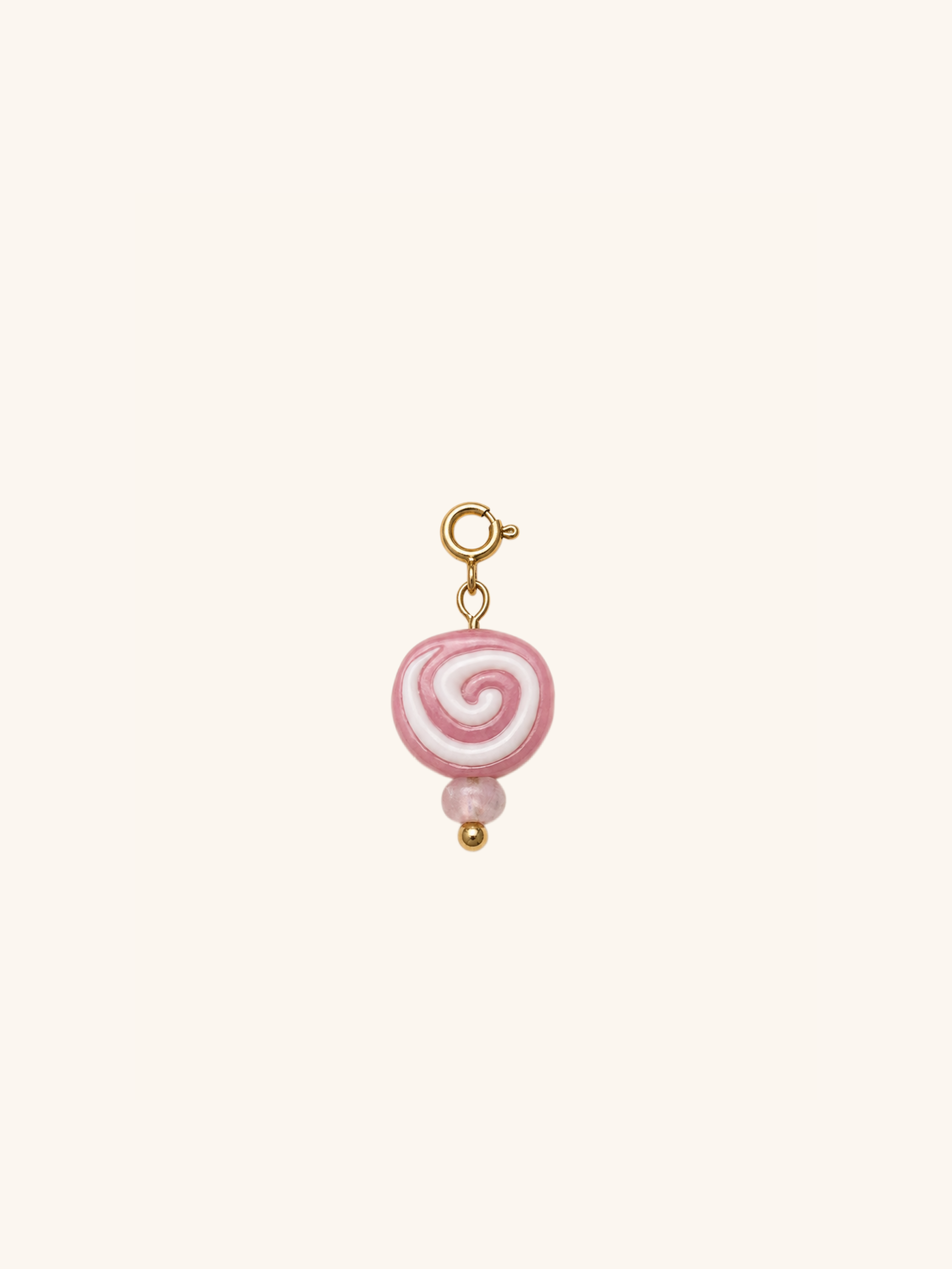 Pink Swirl Candy Charm (Interchangeable)