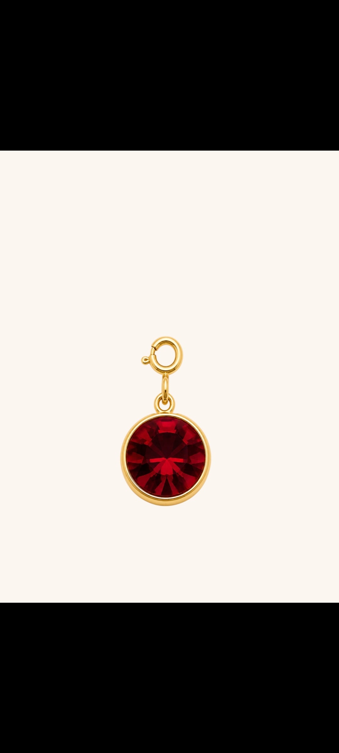 Dark Red Crystal Charm (Interchangeable) – alloy