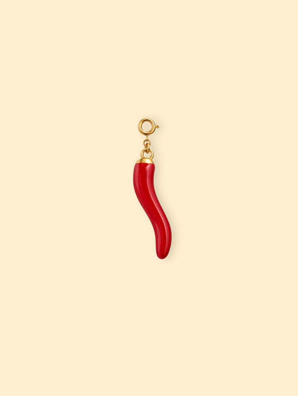 Red Chili Charm (Interchangeable) – 18K Gold Plated Stainless Steel