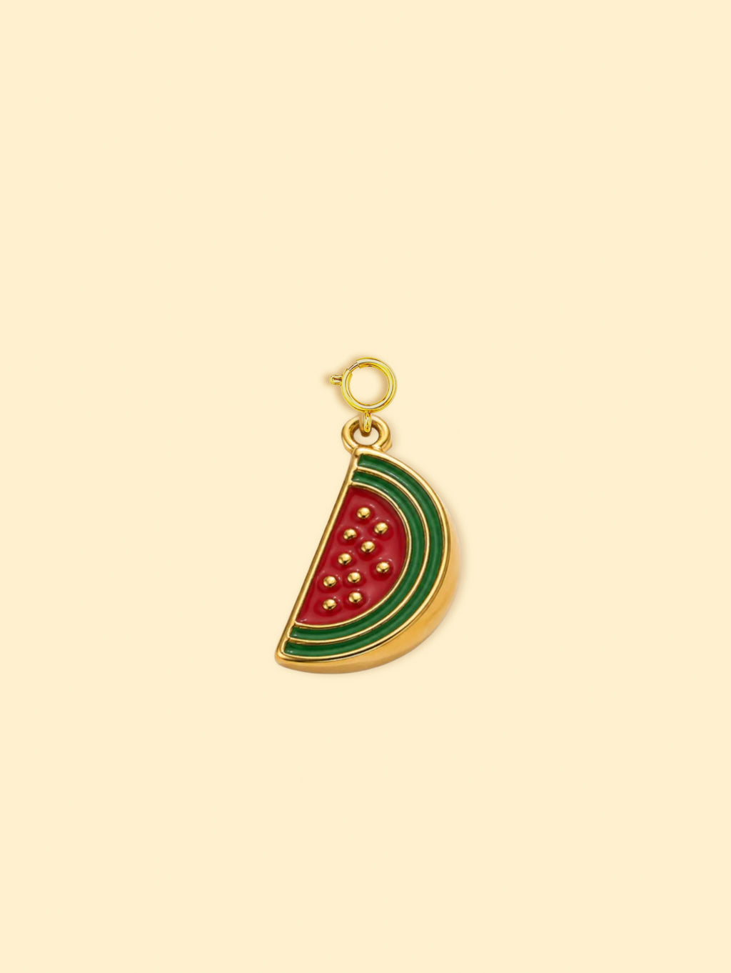 18K Gold Plated Stainless Steel Watermelon Charm.
