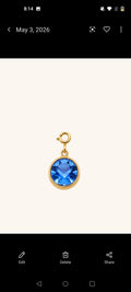 Blue Crystal Charm (Interchangeable) – alloy