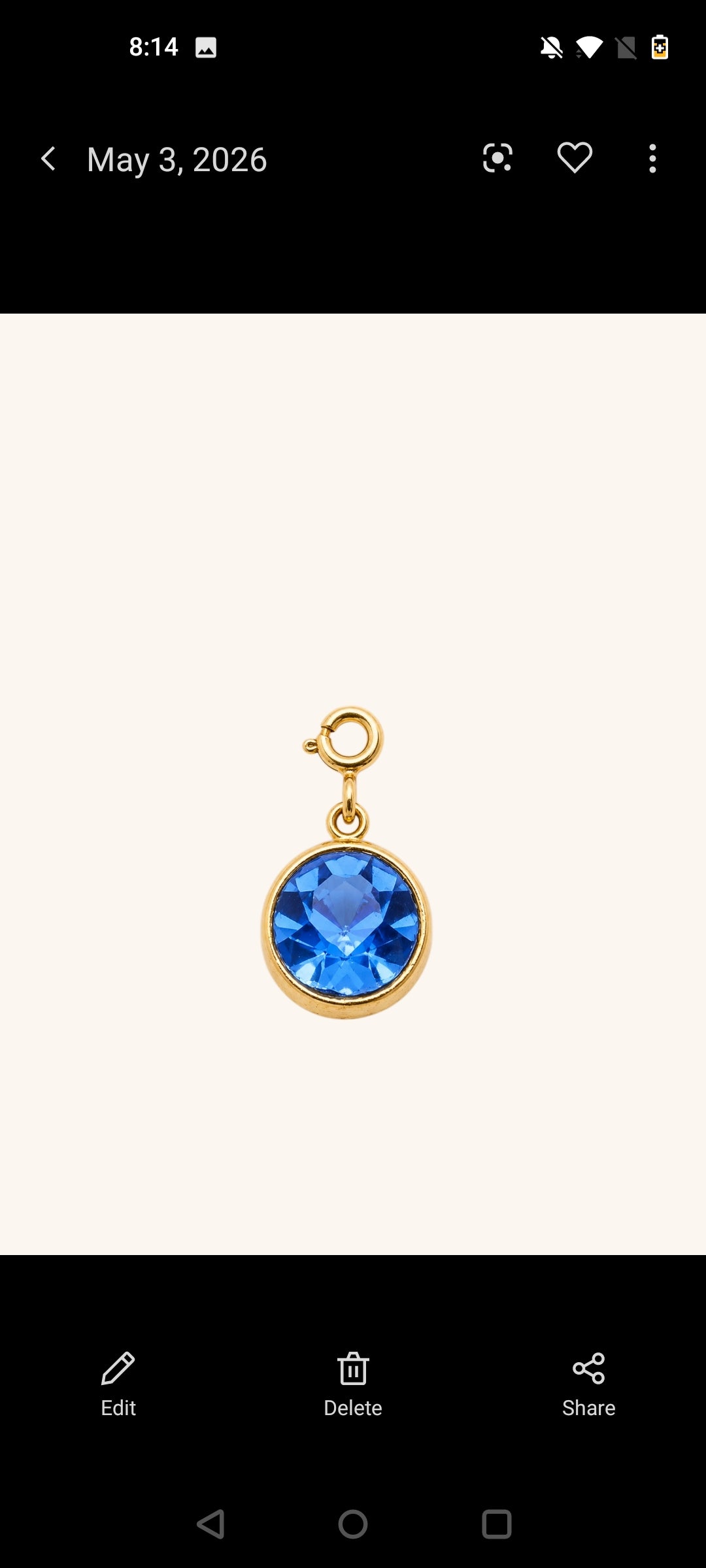 Blue Crystal Charm (Interchangeable) – alloy
