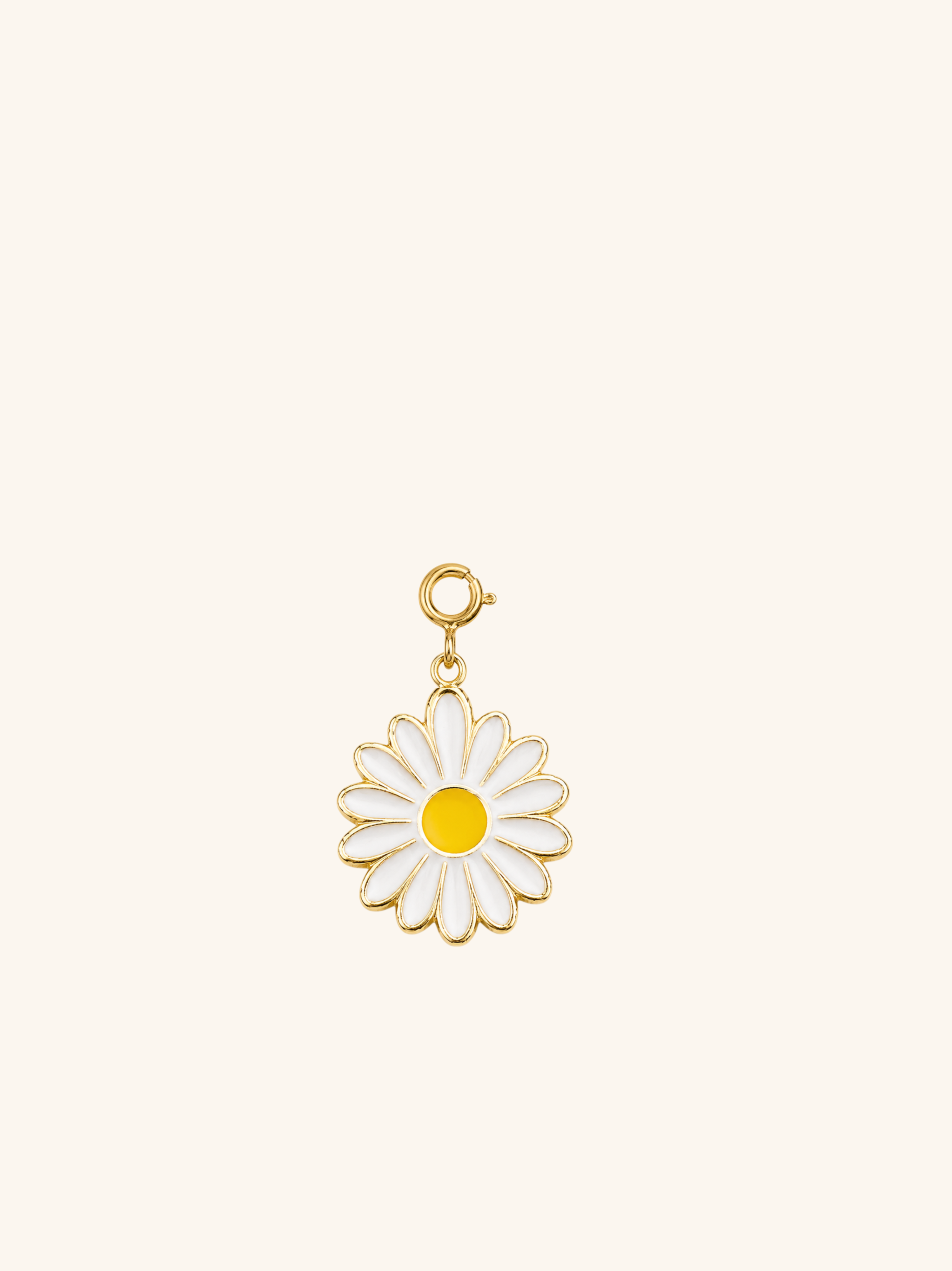 White Daisy Flower Charm (Interchangeable) – alloy