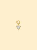 18K Gold Plated Stainless Steel Triangle Zircon Charm.