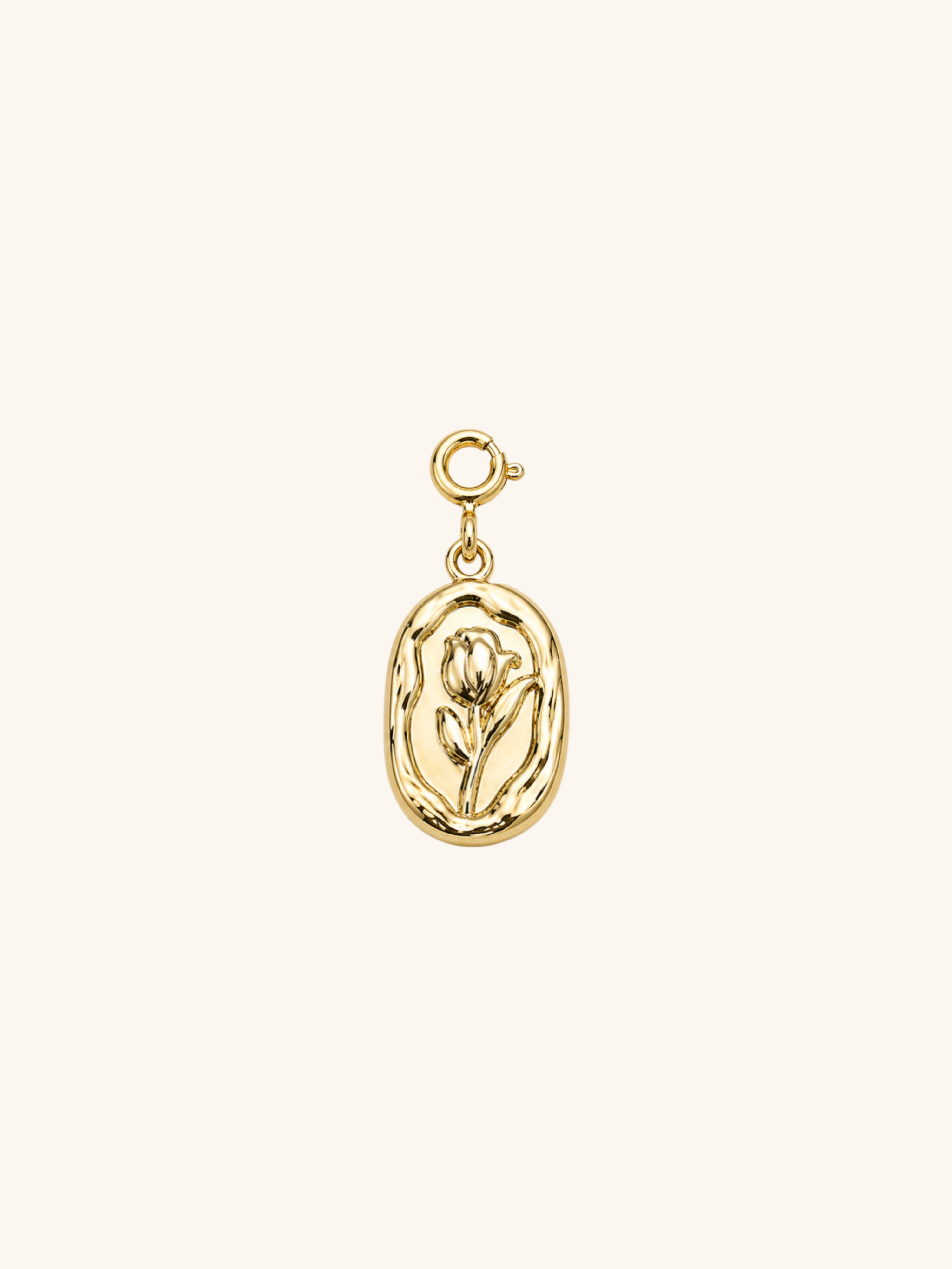 Rose Flower Tag Charm (Interchangeable) –Alloy