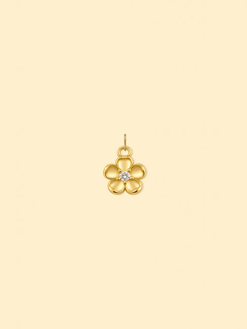14K Gold Plated Copper Daisy Flower Charm