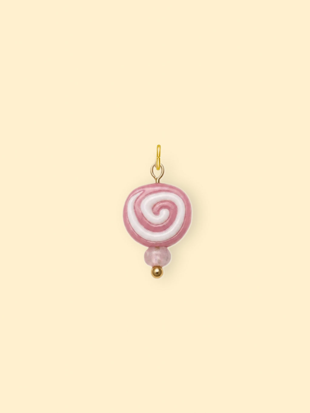 Pink Swirl Candy Charm (Interchangeable)