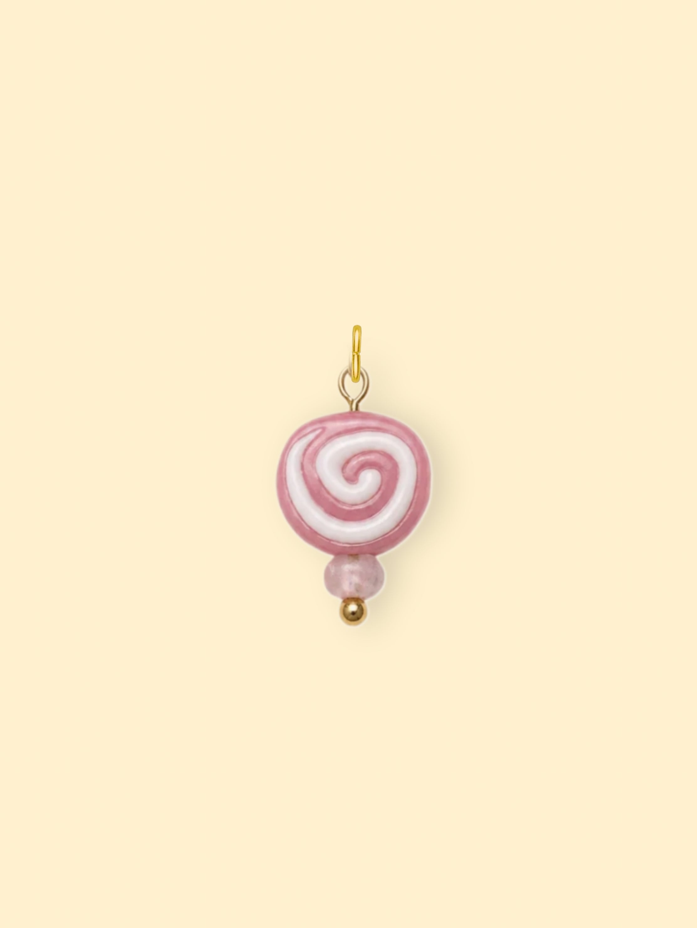 Pink Swirl Candy Charm (Interchangeable)